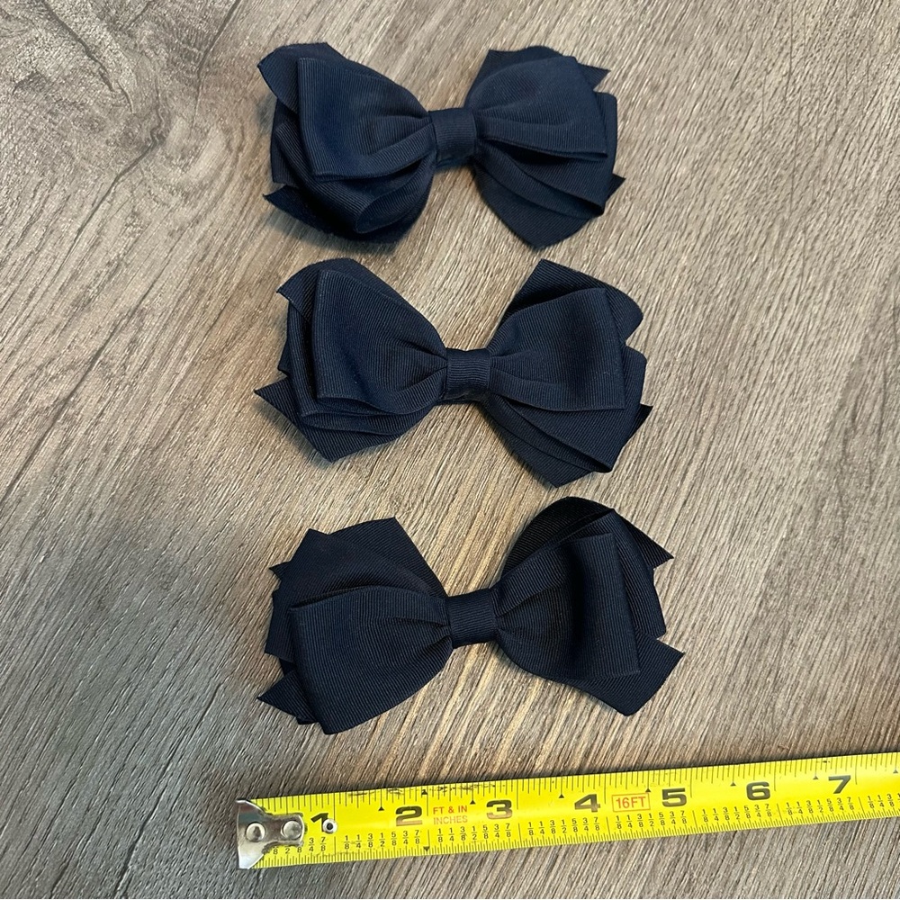 Janie & Jack Classic Navy Hair Bow